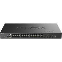D-Link Switch Gestionable L3 Stackable DXS-3410-32SY Multigigabit con 28 Puertos SFP+ y 4 Puertos 10/25G SFP28